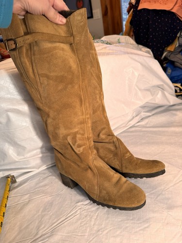 Tan suede knee - suede, riding