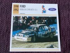 FORD Sierra RS Cosworth 4x4, 1990/92Competition Class Car, G.B.,Collectors Card