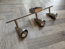 3 Way Ceiling Spotlight Adjustable Bar Spot Light LED GU10 Bulbs Lamp