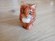 Quail Pottery Cat Figurine -