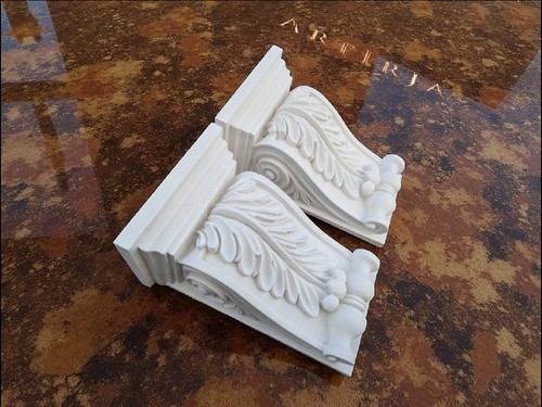 Acanthus leaf corbels pair - leaf,