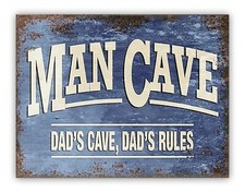 Metal Man Cave Sign Dads Shed