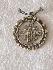 Vintage Silver Maltese Cross, Jerusalem Pendant. Stamped As Silver ??