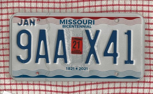 Missouri american license - -,