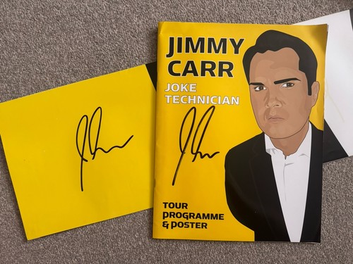 Jimmy carr hand signed joke - jimmy,