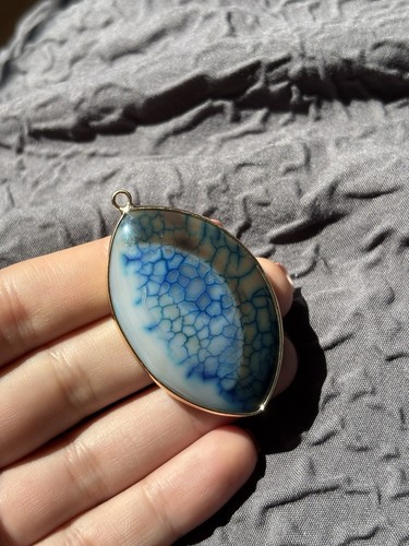 Blue dragon veins - blue, agate