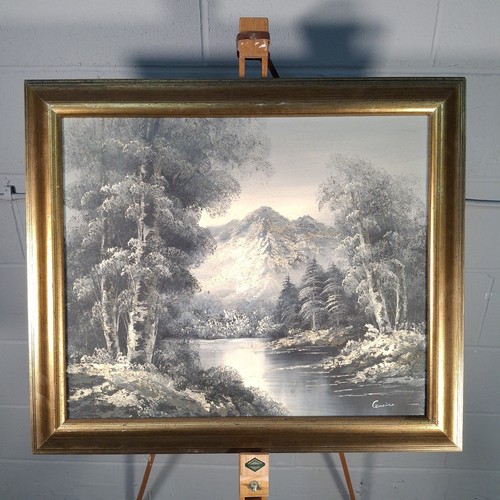Painting moody winter - painting,