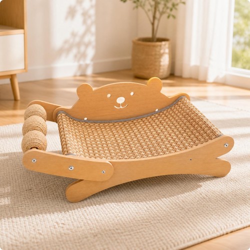 Cat bed with wooden - bed, |