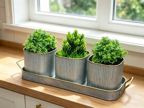 Set metal windowsill herb - set, of