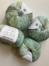 4x50g balls Rico Melange Lace cotton yarn - knitting crochet wool in Aqua mix 04