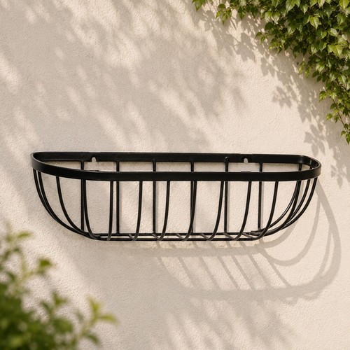 Metal wall trough planter - metal,
