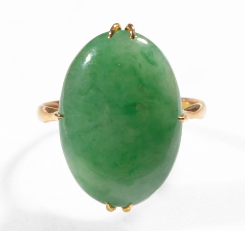 Vintage 14ct rose gold jadeite - 14ct,