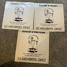 DJ Members Only Disco Mix Club August 1987 Mixes 1 &  2 & previews Preowned 