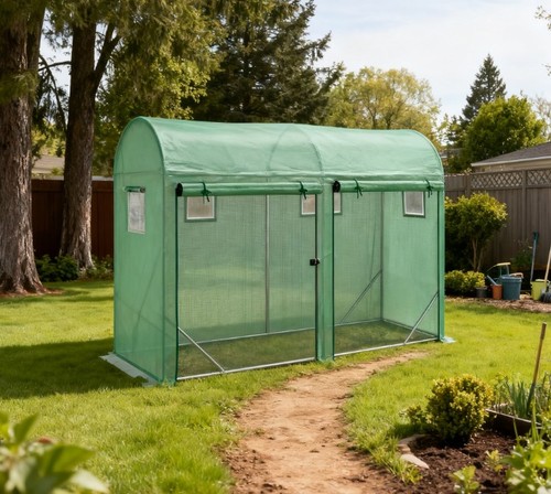 Walk lean greenhouse - walk-in, lean-to