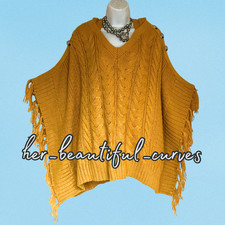 MONSOON CABLE KNIT PONCHO ONE