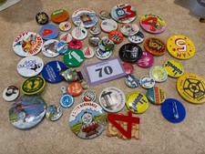 mixed vintage button badges big lot