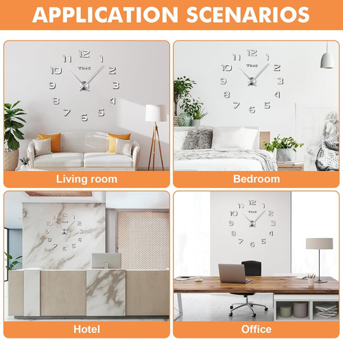 Stick wall clock large - clock,