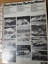 Ford Escort Twin Cam MK 1 RS Brochure c.1968