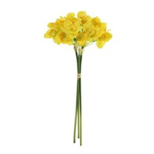 Faux Silk Artificial Narcissus Mini Daffodil Flower Bunch 55cm/21 Inches Yellow