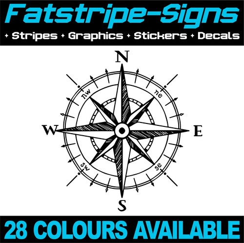 Hand drawn compass stickers - hand,