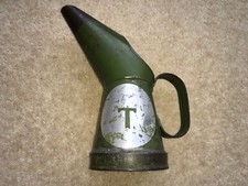 RARE C1946 VINTAGE T(THELSON OILS?)HALF PINT ADVERTISING OIL POURER