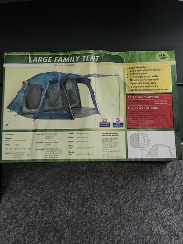 Large family tent - for, 4-6