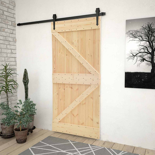 Door natural 90x210cm solid - door,