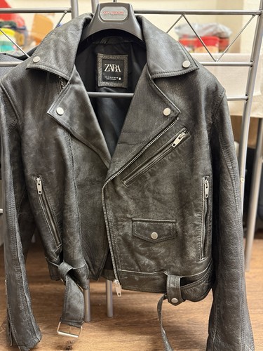 Zara leather jacket small - jacket,
