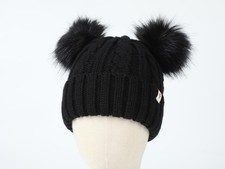 Creekstone Kids Bobble Hat Satin Lined Winter Beanie for Baby Boy Girl (UK, Alph