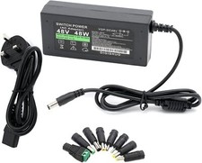 DC 48V 48W-240W Adapter Switching Transformers With 8pcs Connector For PoE CCTV