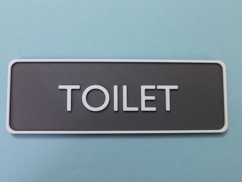 Grey white toilet door - /,