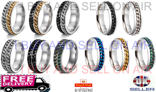 Stainless steel ring men boys - stainless,