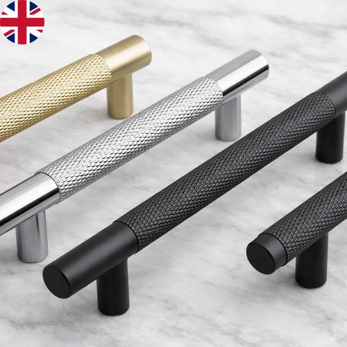 Knurled bar cabinet handles - knurled,