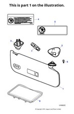 Jaguar Genuine Illuminated Sun Visor Fits S-Type 1999-2008 Classic XR849725AGD