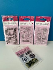 Papermania Clear Stamps For Crafts: Mum, Best Wishes, With Love Plus 1 Extra Set