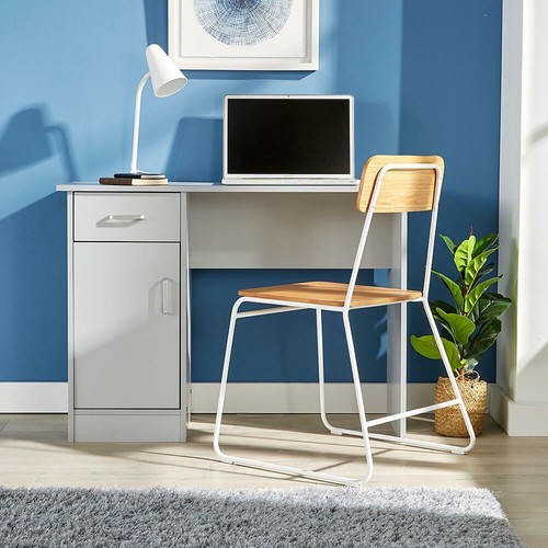 Grey desk drawer door - desk,