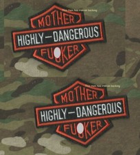 OUTLAW BIKER HOG RIDER OUTLAW 1%er BIKER OUTLAW MC 2-PATCH SET: HIGHLY DANGEROUS