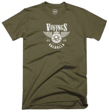 Fall into Valhalla T Shirt Vikings Clothing Nordic Norse Pagan Warrior Odin Top