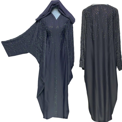 Grey batwing abaya farasha - grey,