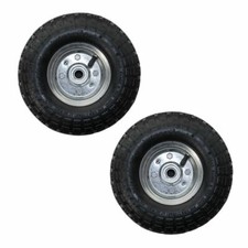 2 PACK 10" REPLACEMENT SPARE WHEEL TYRE 4.10/3.50-4 GARDEN TOOL CART SACKBARROW
