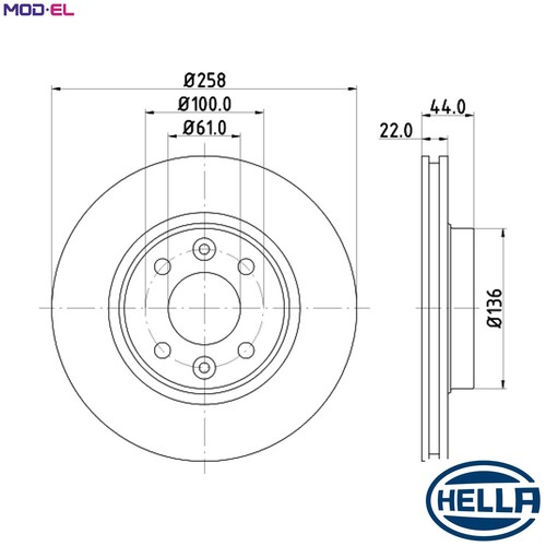 Brake disc 8dd 355 129 - brake,