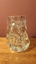 Rare Clear Knobbly Glass Vase Mid-century Jim Dyer Liskeard Glass Cornwall 1970s