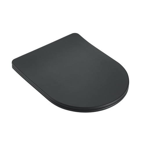 Matt black round - round, soft