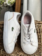 Lacoste infant trainers UK 6 EUR 23 girls Boys white 