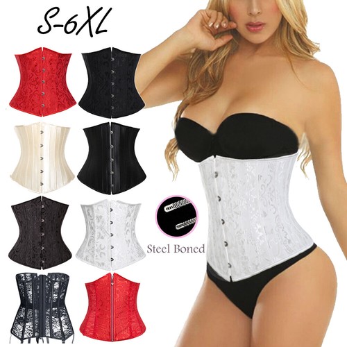 Lace underbust steel boned - lace-up,