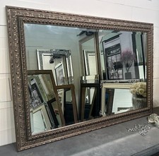 X LARGE Antique Black Mirror Ornate Decorative Wall Mirror - Premium Quality