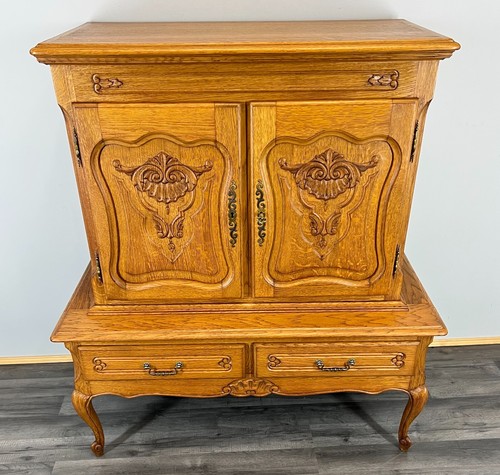 French style oak cabinet - french,
