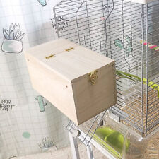 Wooden Parrot Budgie Lovebirds Nesting House Bird Breeding Box Cage Nest