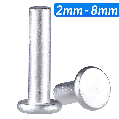 Aluminium flat head - flat, solid