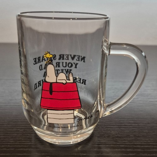 Snoopy peanuts glass mug - -,